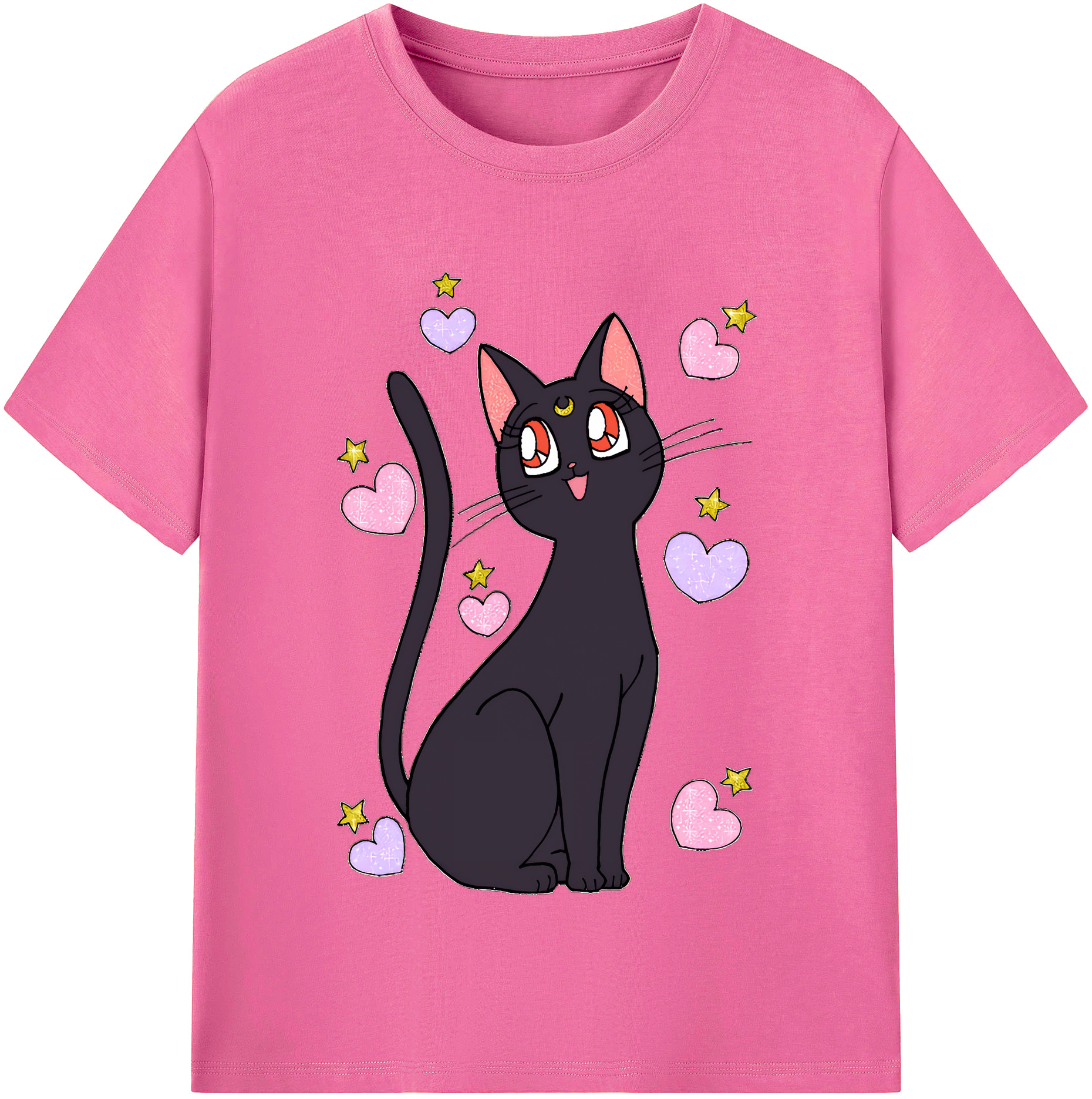 （画像用） 美少女戦士セーラームーン Sailor Moon レディースカジュアルプリントTシャツ（綿100％）